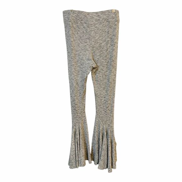 P19 Free People Movement Low & Flow Ribbed Leggings Ruffle Bottom Grey Sz M - Picture 7 of 9
